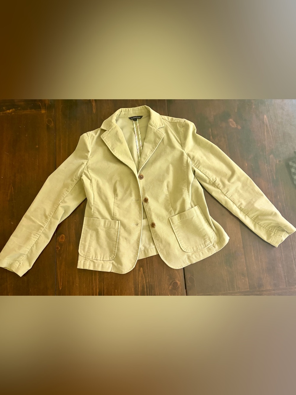 Lands End Light Green Corduroy Blazer